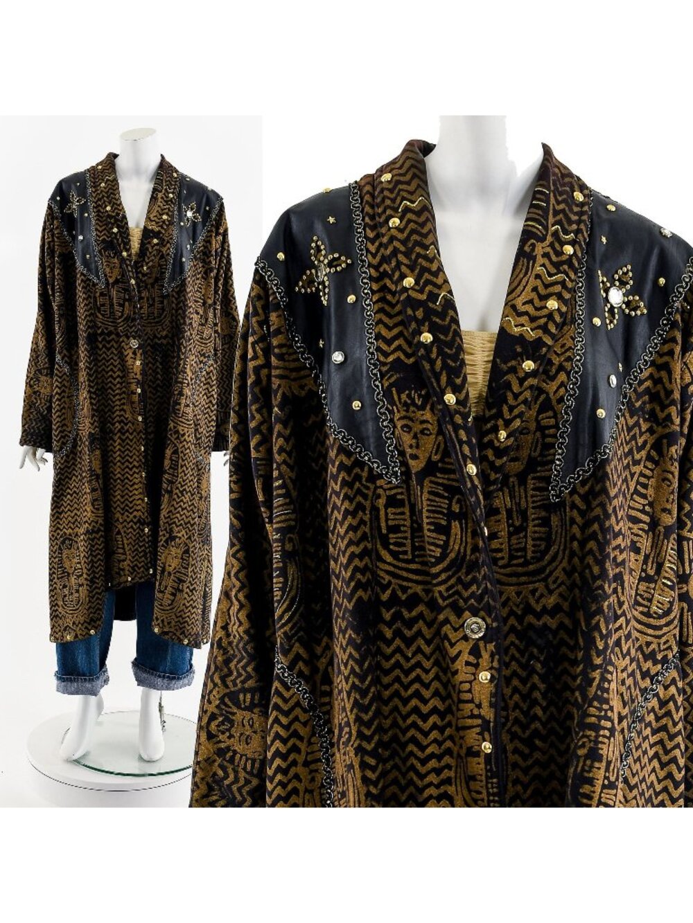 Egyptian Pharoh Duster Cardigan 80s